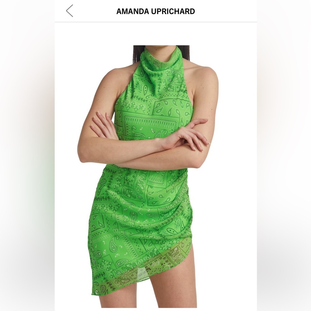 Samba Handkerchief Print Asymmetric Minidress